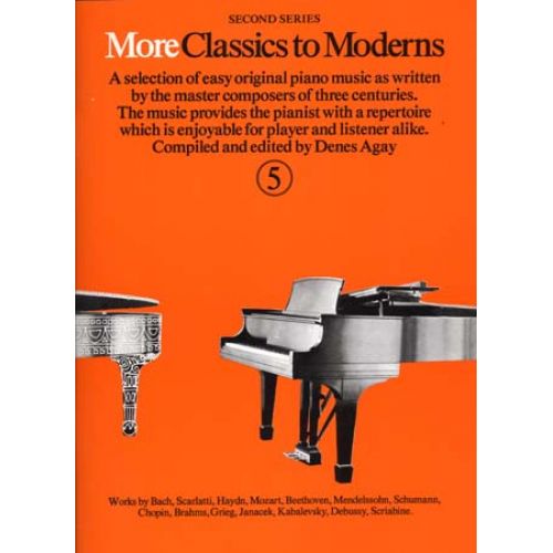 MORE CLASSICS TO MODERNS VOL 5 - PIANO