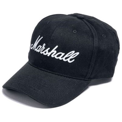 MARSHALL MARSHALL BLACK BASEBALL CAP WITH WHITE LOGO