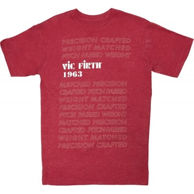 VIC FIRTH T-SHIRT 1963 RED GRAPHIC XL