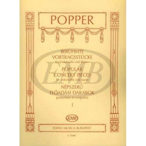 POPPER D. - POPULAR CONCERT PIECES VOL.1 - VIOLONCELLE ET PIANO
