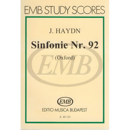 EMB (EDITIO MUSICA BUDAPEST) HAYDN - SYPHONY NR 92 - STUDY SCORE