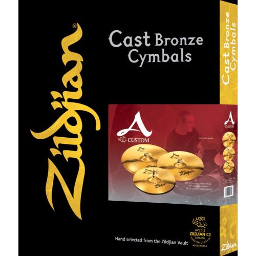 ZILDJIAN A2C4P-I7 - SET PACK A CUSTOM 14"/16"/20" + CRASH 18" 