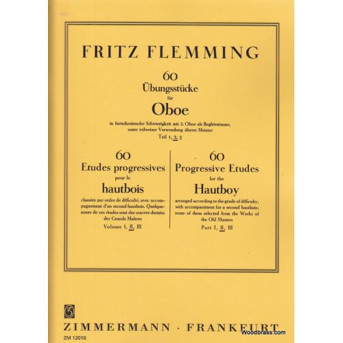 FLEMMING FRITZ - 60 ETUDES PROGRESSIVES POUR LE HAUTBOIS VOL.2