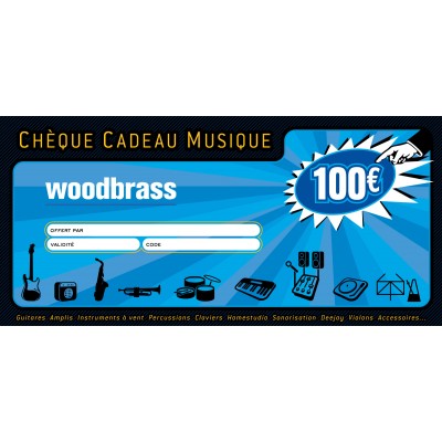 WOODBRASS CHEQUE CADEAU 100 EUROS DÉMATÉRIALISÉ