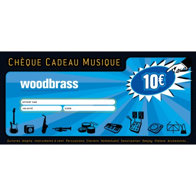 WOODBRASS CHEQUE CADEAU 10 EUROS DÉMATÉRIALISÉ