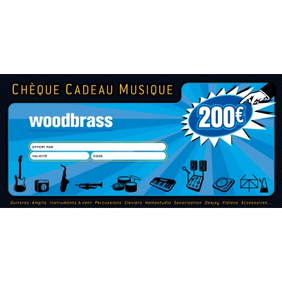 Woodbrass Club Cheque Cadeau 200 Euros DÉmatÉrialisÉ