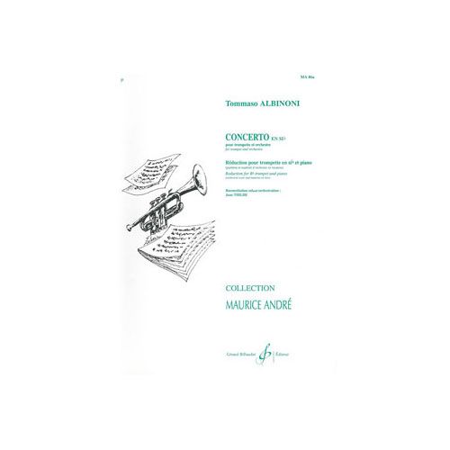 BILLAUDOT ALBINONI TOMMASO - CONCERTO EN SIB - TROMPETTE ET PIANO