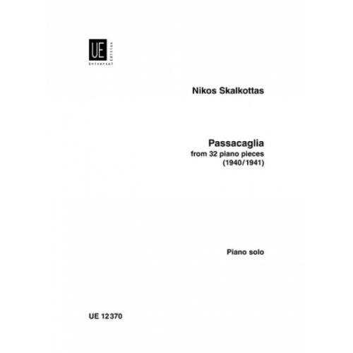SKALKOTTAS N. - PASSACAGLIA - PIANO