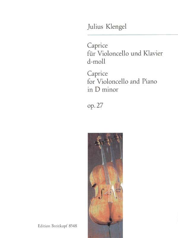 EDITION BREITKOPF KLENGEL JULIUS - CAPRICE OP. 27 - CELLO, PIANO