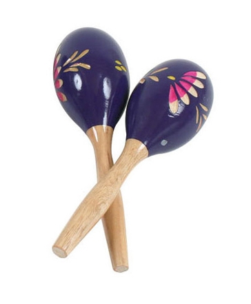 FUZEAU Maracas En Bois Peint
