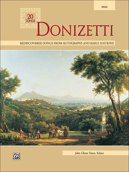 ALFRED PUBLISHING Paton John Glenn - Donizetti 20 Songs - Medium And High Voice (par 10 Minimum)