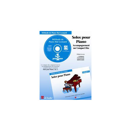 HAL LEONARD CD SEUL - METHODE DE PIANO HAL LEONARD, SOLOS POUR PIANO VOL.1 