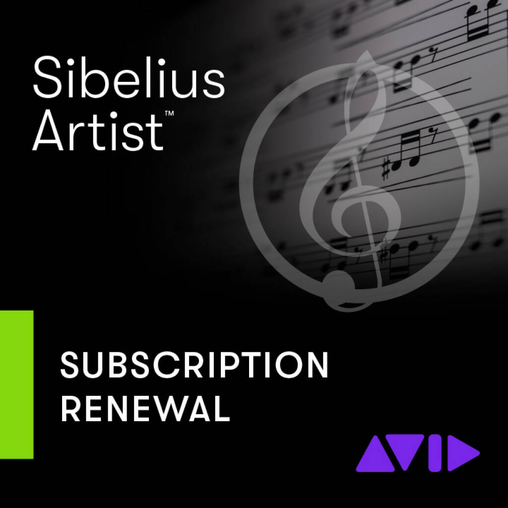 AVID Sibelius Artist Subscription Renewal 1Y