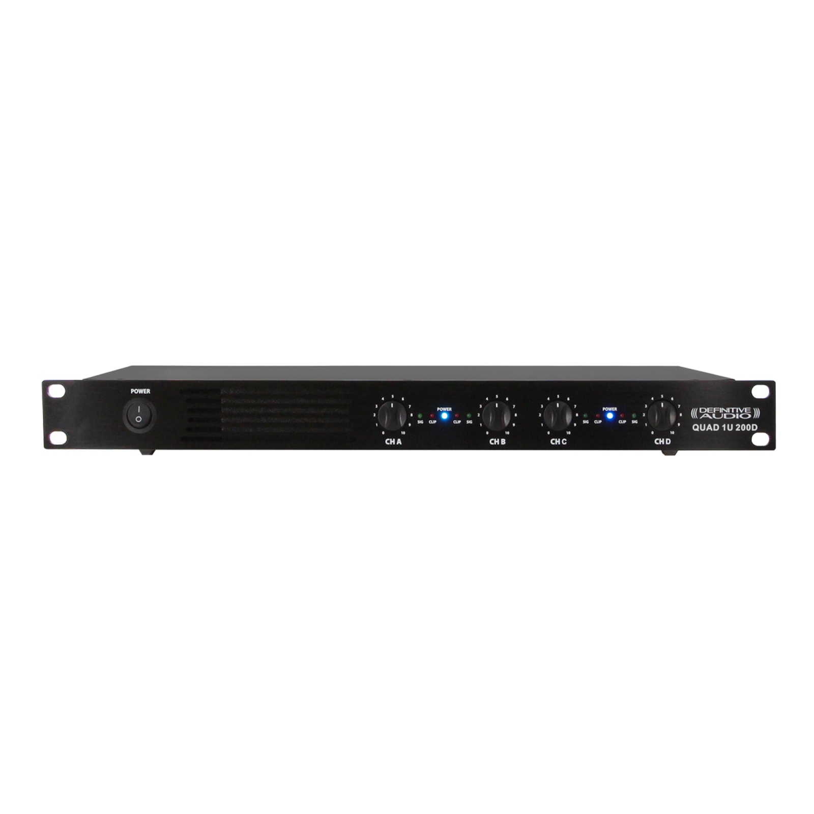 DEFINITIVE AUDIO Quad 1u 200D - Amplificateur 1u 4X200W