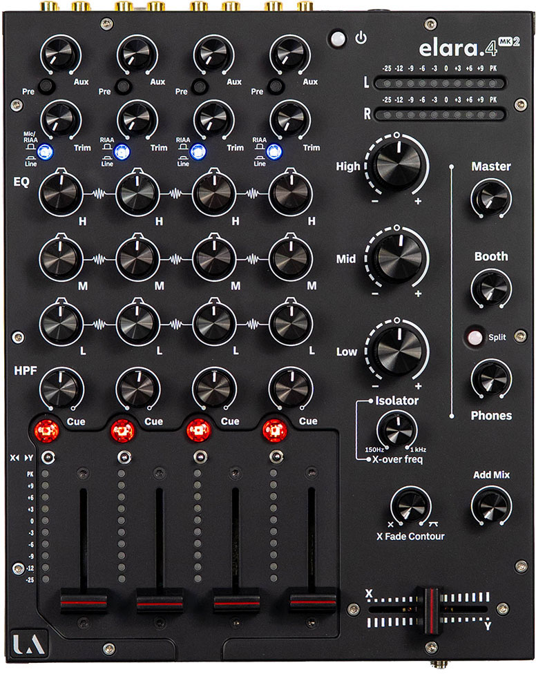 UNION AUDIO ELARA.4 MK2 4-CH Desktop DJ-Mixer