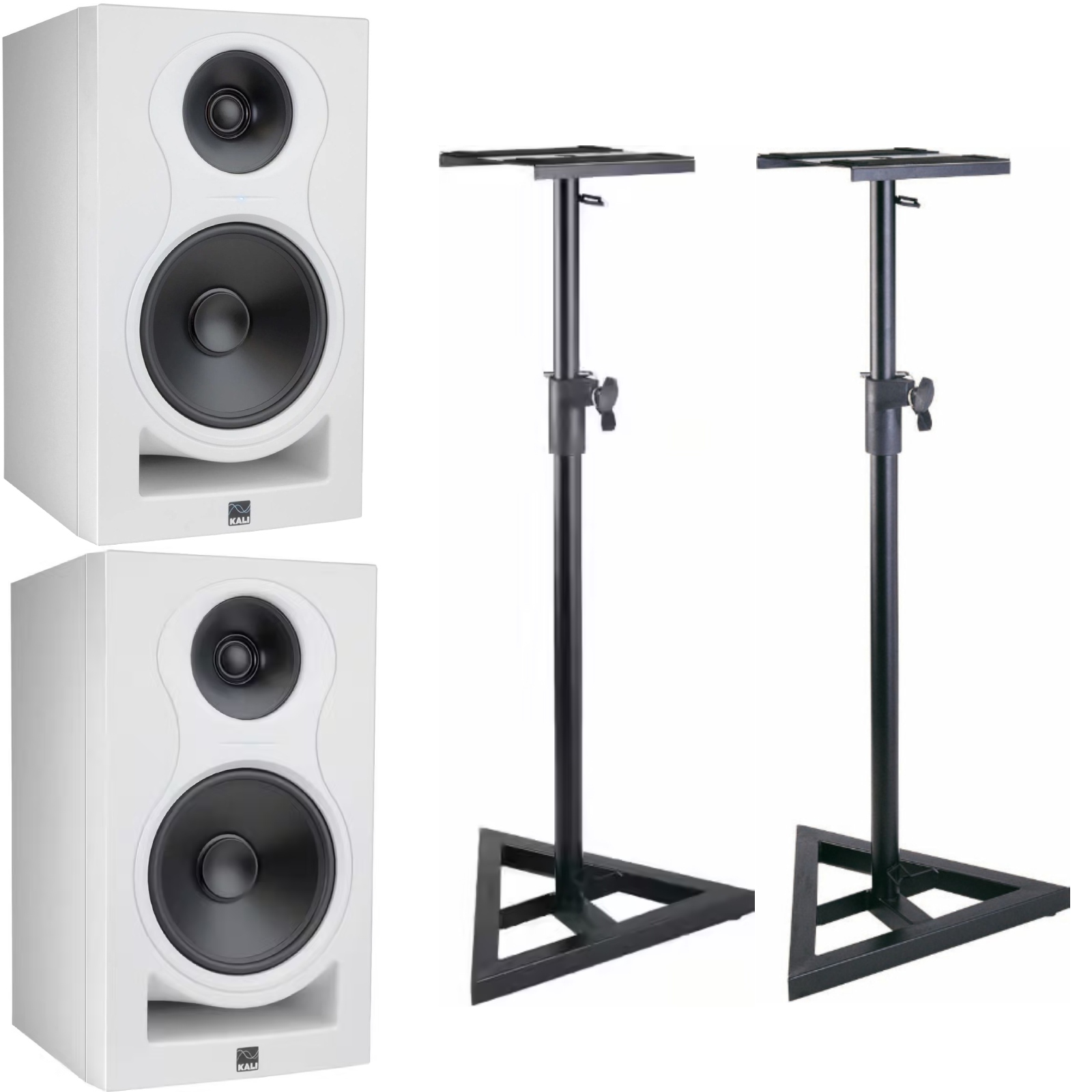 KALI AUDIO IN-8 White V2 Stand Bundle