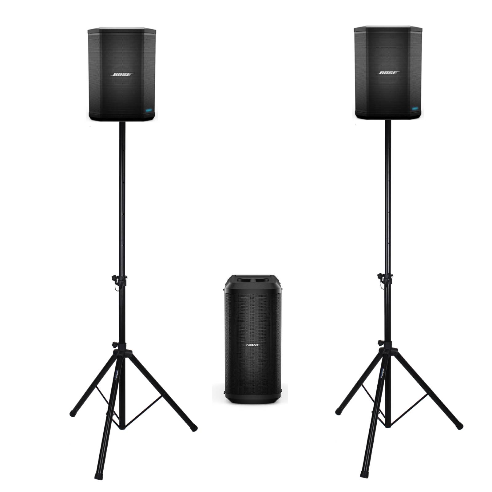 BATTERIE + PROFESSIONAL PRO S1 SYSTEM PACK KABELS MIT + + BOSE STANDS SUB2