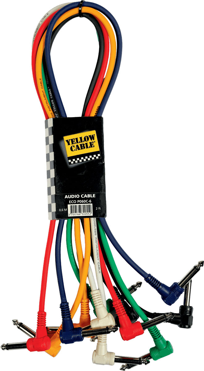 YELLOW CABLE OF 6 JACK MONO RA / JACK MONO RA