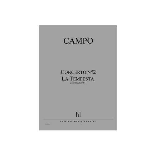 JOBERT CAMPO REGIS - CONCERTO N.2 - LA TEMPESTA - FLUTE ET CORDES