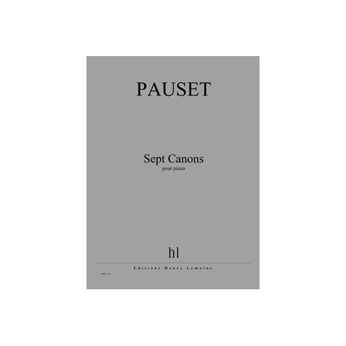 JOBERT Pauset - Canons (7) - Piano