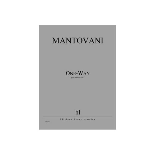 JOBERT MANTOVANI BRUNO - ONE-WAY - VIOLONCELLE