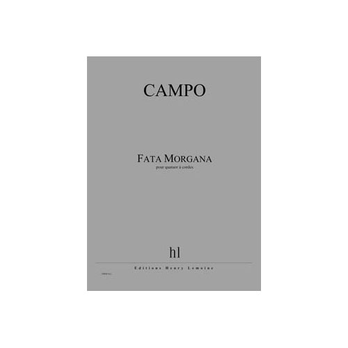 JOBERT Campo - Quat. Cordes N°5 Fata Morgana - Quatuor À Cordes