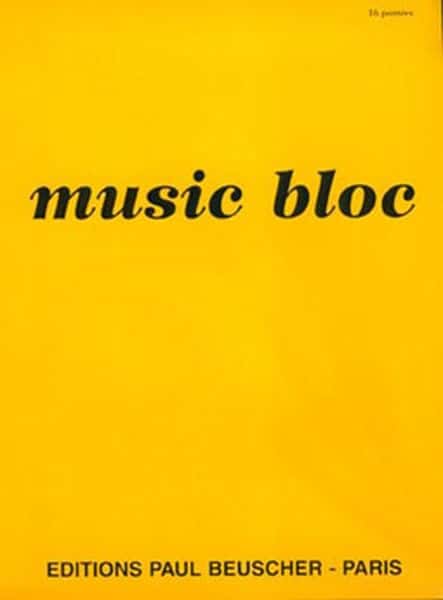 PAUL BEUSCHER PUBLICATIONS MUSIC BLOC 16 PORTEES