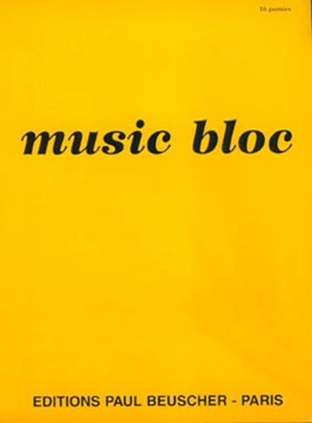 PAUL BEUSCHER PUBLICATIONS MUSIC BLOC 16 PORTEES