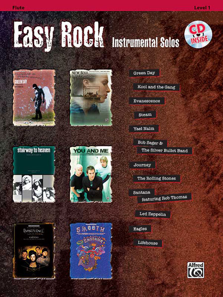 ALFRED PUBLISHING EASY ROCK INSTRUMENTALS + CD - FLUTE SOLO
