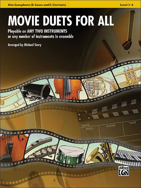 ALFRED PUBLISHING Story Michael - Movie Duets For All - Alto Saxophone