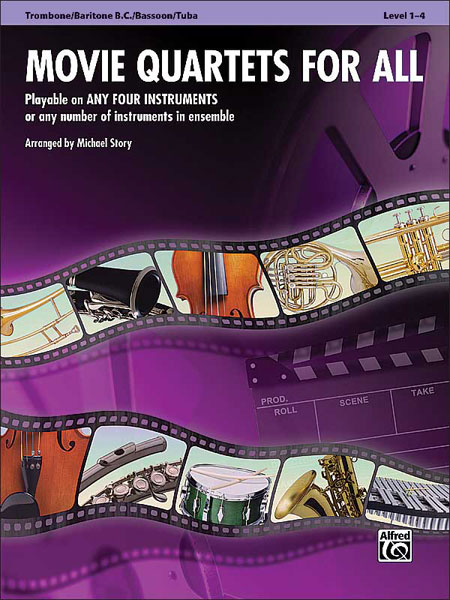 ALFRED PUBLISHING STORY MICHAEL - MOVIE QUARTETS FOR ALL - TROMBONE