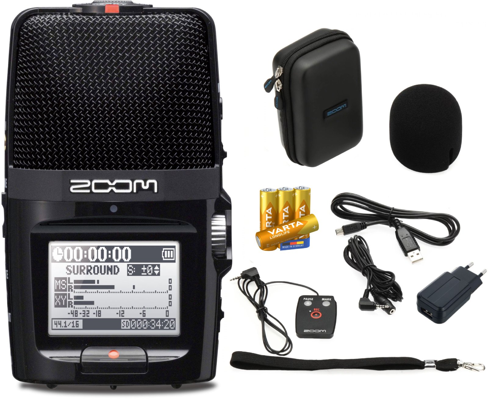 Micro enregistreur ZOOM H2n portatif 2 et 4 pistes