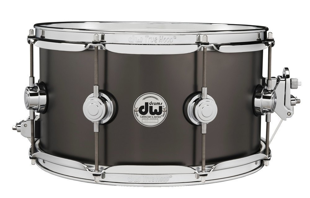 DW DRUM WORKSHOP SATIN BLACK OVER BRASS 13X7