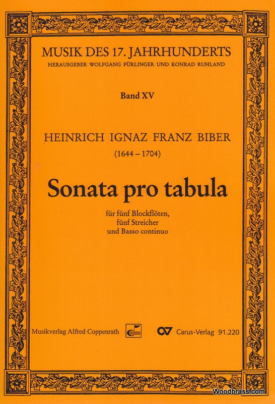 CARUS BIBER HEINRICH IGNAZ FRANZ - SONATA PRO TABULA - CONDUCTEUR