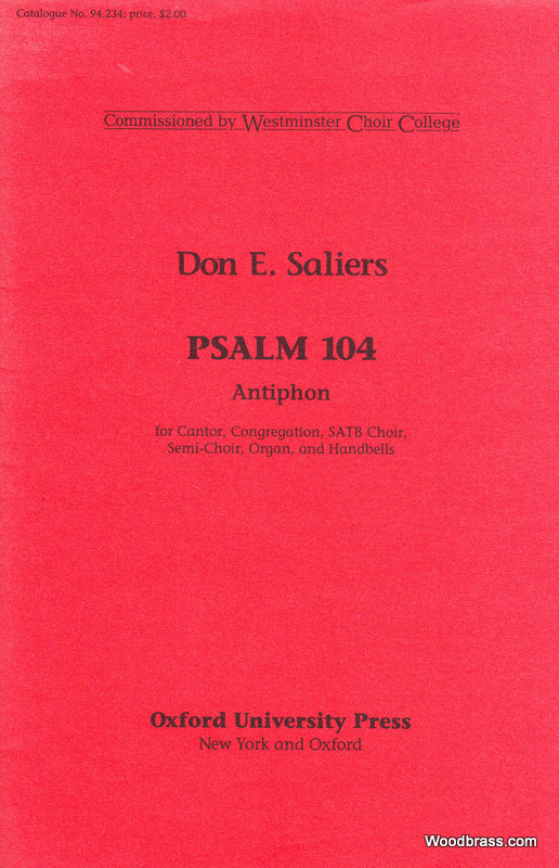 OXFORD UNIVERSITY PRESS SALIERS DON E. - PSALM 104 - ANTIPHON