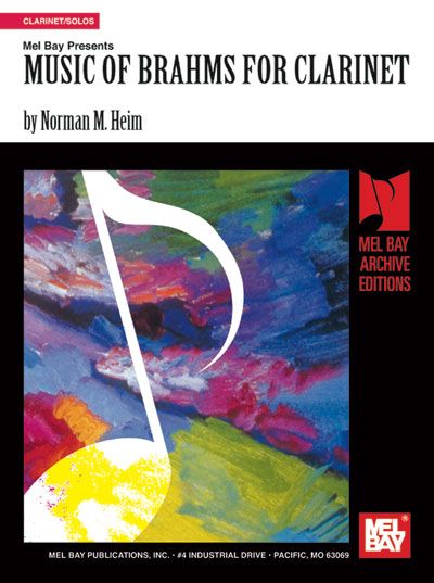 MEL BAY MUSIC OF BRAHMS FOR CLARINET - CLARINET