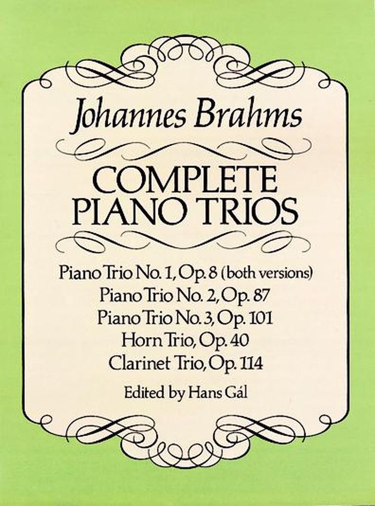 DOVER BRAHMS J. - COMPLETE PIANO TRIOS