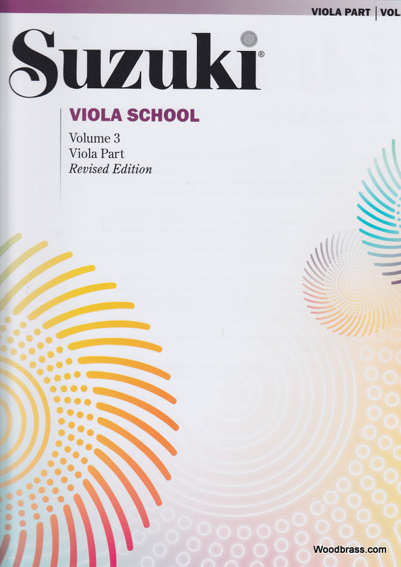 ALFRED PUBLISHING SUZUKI VIOLA SCHOOL VIOLA PART VOL.3 REV. EDITION - ALTO