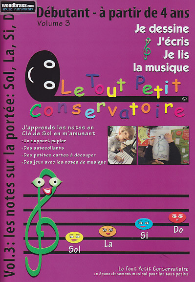 LE TOUT PETIT CONSERVATOIRE KACZMAREK - JE DESSINE, J'ÉCRIS, JE LIS LA MUSIQUE VOL.3 (à partir de 4 ans)