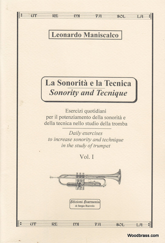 EDIZIONI ESARMONIA Maniscalco L. - Sonority And Technique Vol. 1 - Trompette
