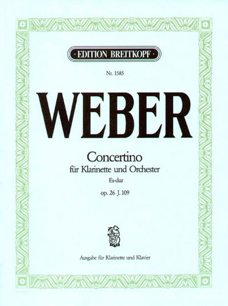 EDITION BREITKOPF WEBER C.M.V. - CONCERTINO ES-DUR OP. 26