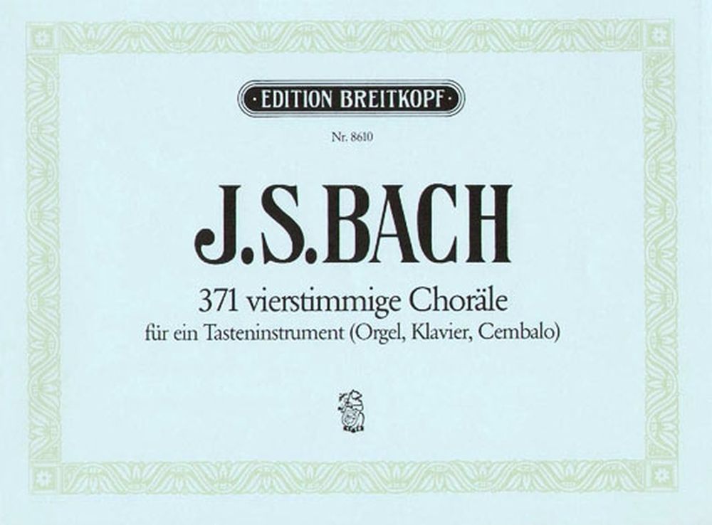 EDITION BREITKOPF BACH J.S. - 371 4ST.CHORALE BWV 253-438