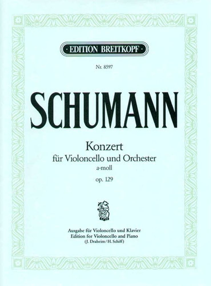 EDITION BREITKOPF Schumann R. - Concerto Violoncelle En La Mineur Op. 129