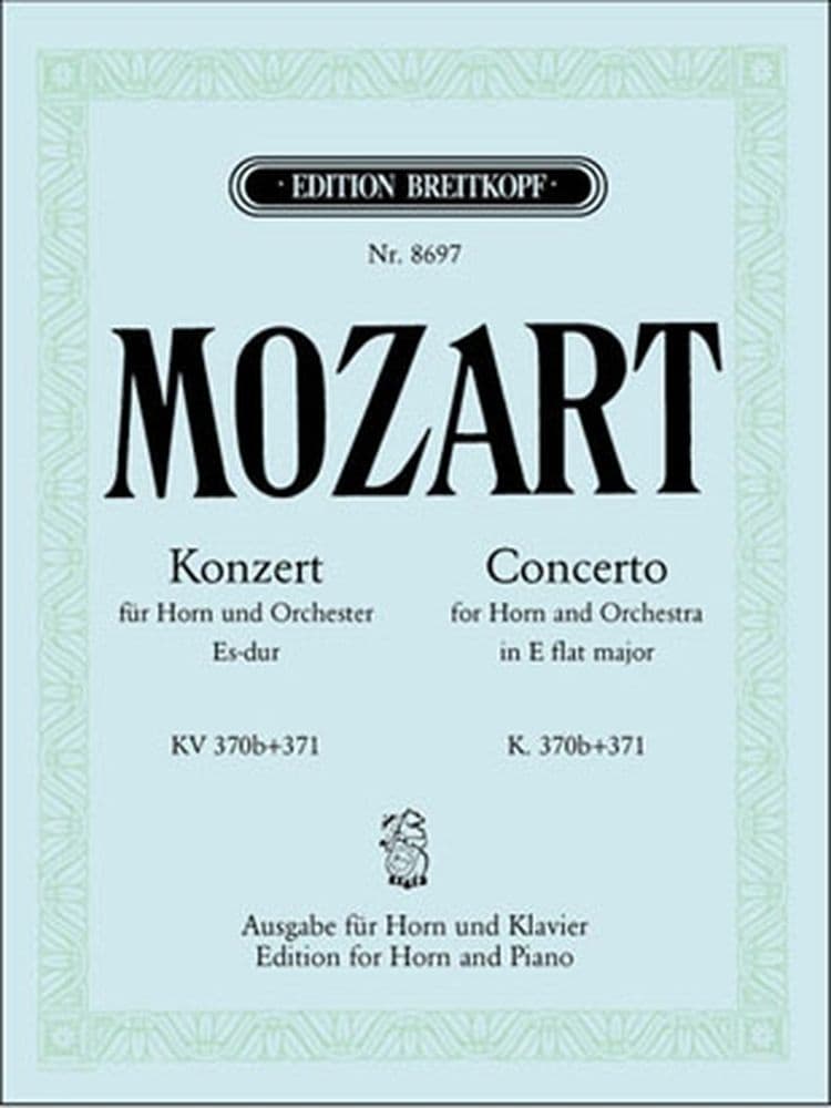 EDITION BREITKOPF MOZART WOLFGANG AMADEUS - HORNKONZERT ES-DUR KV 370B/371 - HORN, PIANO