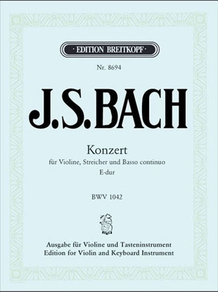 Partitions Bach J.s. Concerto Pour Violon En La Mineur Bwv 1041