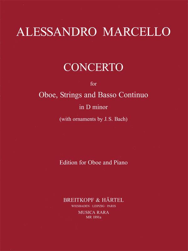 MUSICA RARA MARCELLO ALESSANDRO - CONCERTO EN RE MINEUR - HAUTBOIS & PIANO