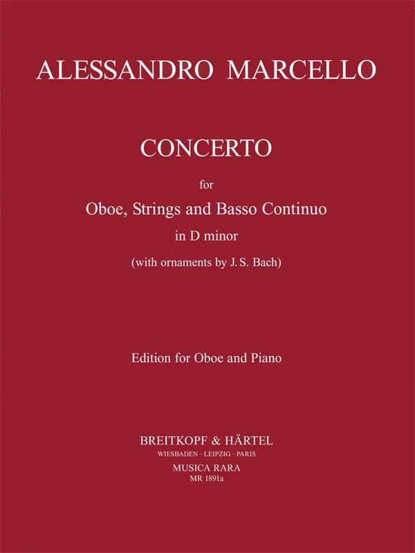 MUSICA RARA MARCELLO ALESSANDRO - CONCERTO EN RE MINEUR - HAUTBOIS & PIANO