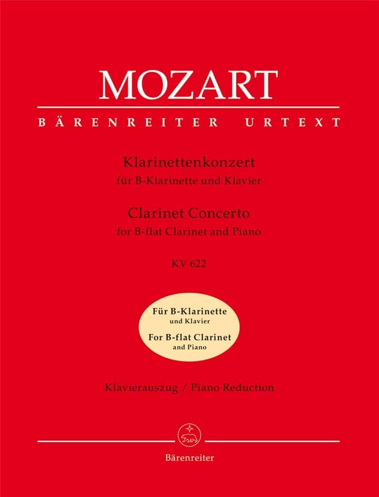 BARENREITER MOZART W.A. - CONCERTO EN LA MAJEUR KV 622 - CLARINETTE SIb, PIANO 