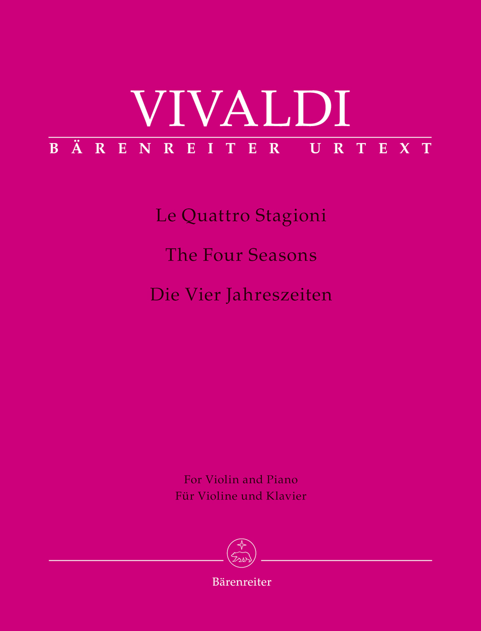 BARENREITER VIVALDI ANTONIO - THE FOURS SEASONS, OP.8, NR. 1-4 - VIOLIN, STRINGS, BASSO CONTINUO