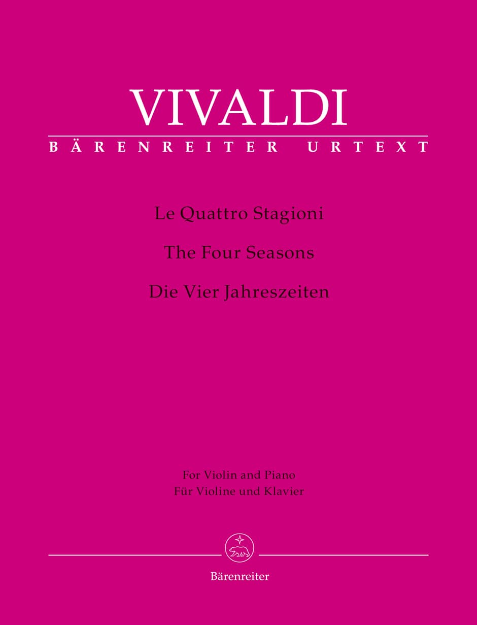 BARENREITER VIVALDI ANTONIO - LES 4 SAISONS, OP.8, NR. 1-4 - VIOLON, CORDE, BASSE CONTINUE